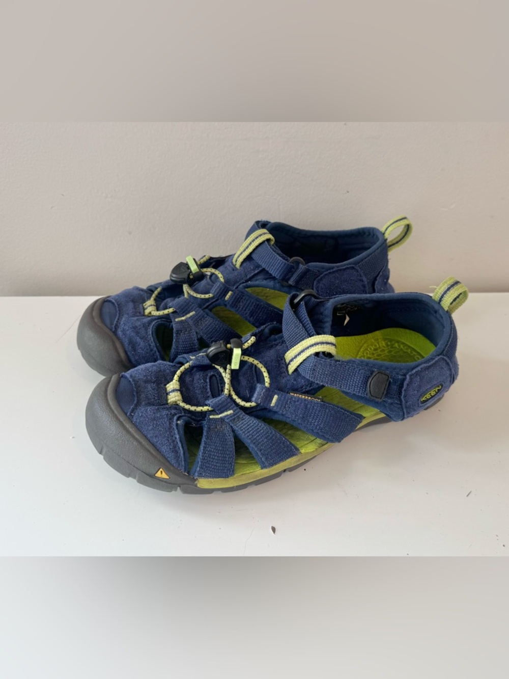 Keen Sz 3 Boys Seacamp II CNX Blue Hiking Sandals Waterproof Closed Toe